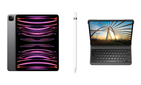 iPad Pro 12.9" 6th Gen Wi-Fi 256GB Bundle Includes: Logitech Rugged Folio Apple Pencil