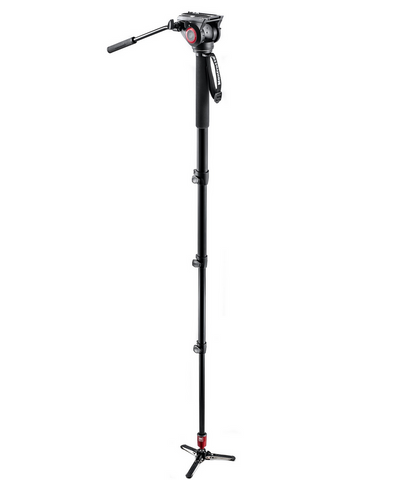 Manfrotto Aluminum Fluid Monopod & Fluid Head