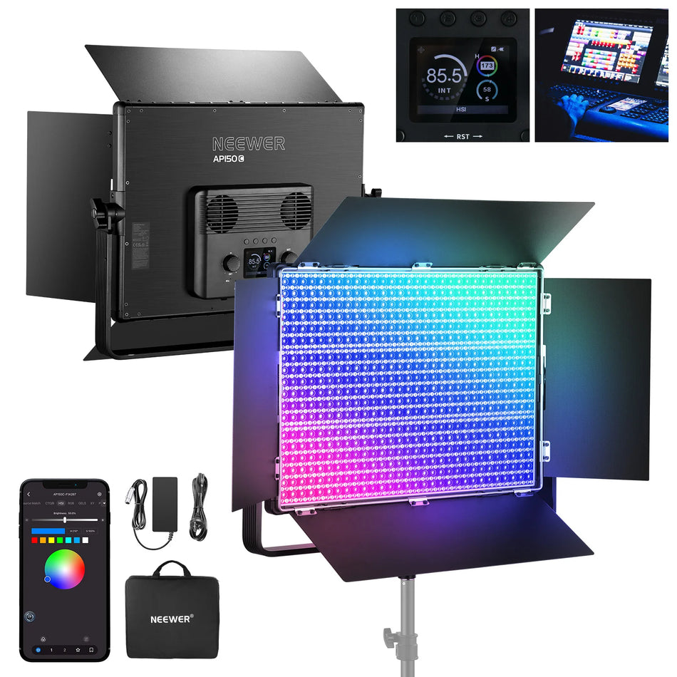 NEEWER AP150C 150W RGB LED Panel Video Light Kit