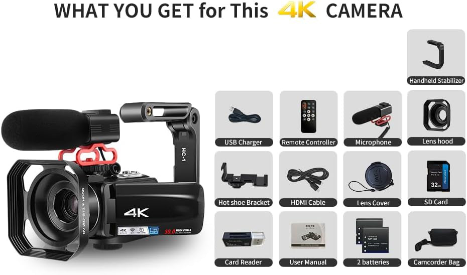 4K Video Camera Camcorder