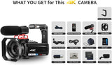 4K Video Camera Camcorder Vlogging Kit