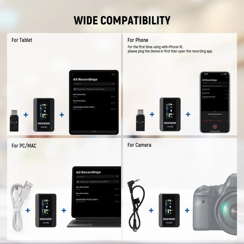 NEEWER CM28 Wireless Microphone System