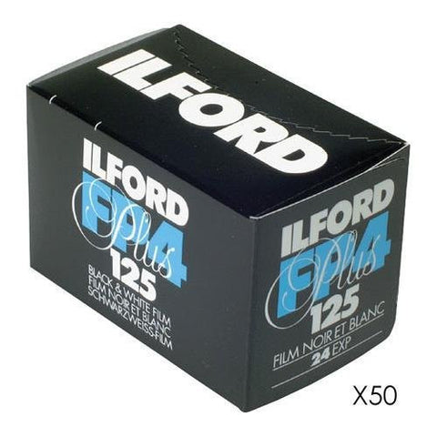 Ilford FP4 Plus Black and White Negative Film | 35mm Roll Film, 24 Exposures (50 Pack)