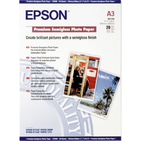 Epson | A3 Premium Semigloss Photo Paper - 20 Sheets (251gsm)