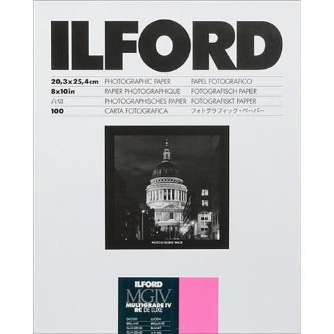 Ilford Multigrade DeluxeBlack & White RC | 8x10", 25 Sheets Glossy