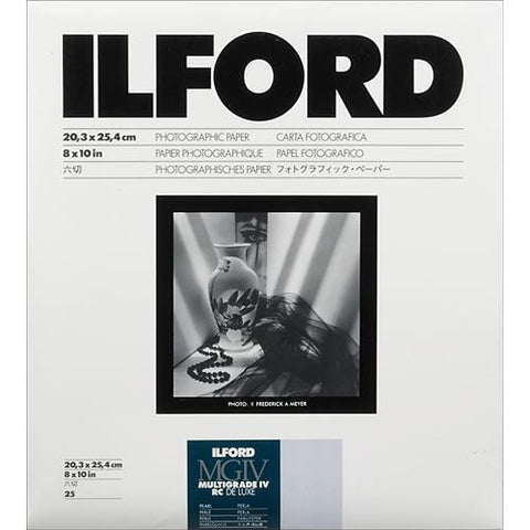 Ilford Deluxe Black & White Variable Contrast RC Pearl Paper | 20.3x25.4cm, Glossy, Sheets