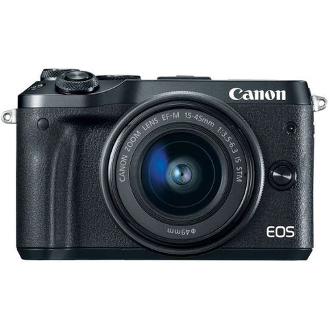 Canon EOS M6 Mirrorless Camera Body with 15-45mm lens - Black